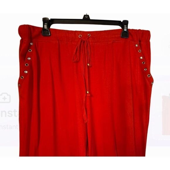 Onque Woman Two Piece Loungewear Set Sz. 1X Red Weekend Travel Comfort - Picture 7 of 13